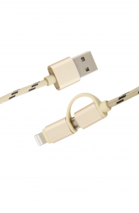 Luxo Cavalry Mirco+Lightning USB Cable
