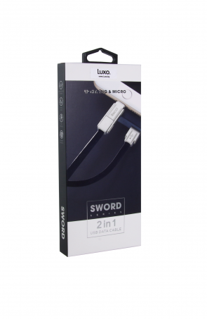 Luxo Sword Micro+Lightning USB Cable